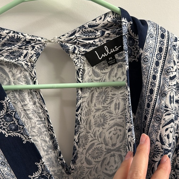 NWT Lulu’s drawstring printed romper - Picture 3 of 4